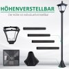 Outsunny Solar Laterne 120 cm Gartenlaterne klein mit LED 10 Lumen