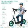 Trottinette Pliable 2 Roues Pour Enfants 6-12 Ans – Guidon Réglable 4 Hauteurs, Freins Avant/arrière, Plateau Antidérapant, Charge Max 100 Kg