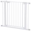 PawHut Deurhek, montage zonder boren, verstelbare breedte 76-97 cm, met één hand te openen, metaal, wit, 76 cm hoog