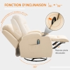 Fauteuil Massage HOMCOM électrique - Inclinable 150° - Pivotant 360° - Cuir Synthétique - Télécommande