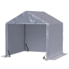 Outsunny Abri De Jardin 2x1.6m - Storage Extérieur Pour Vélos, Moto, Outils - Toit Imperméable UV - Cadre Métal Galvanisé