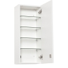 Armadietto Portamedicinale Con Serratura – Acciaio Bianco 55x38x20.5 Cm, 2 Ripiani, Montaggio A Parete, Grande - 3