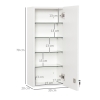 ARMADIETTO MEDICINALI A 3 RIPIANI CON SERRATURA E 2 CHIAVI. IN ACCIAIO 40x15x535 Cm Bianco 85914220