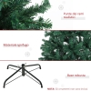 HOMCOM Albero di Natale Finto 180cm con 479 Rami Slim Verde | Italy