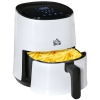HOMCOM Friggitrice ad aria senza olio aria fryer doppio scomparto 8 L