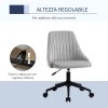 Vinsetto Sedia da ufficio Sedia da ufficio seduta alta regolabile dim. 64 x 59 x 104 – 124 H cm Sgabello da ufficio girevole a 360 gradi, maglia traspirante nera