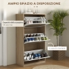 HOMCOM Scarpiera Scaffale Per Scarpe Entrata Corridoio 83 X 30 X 90cm Bianco | Leroy Merlin