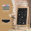 Vinsetto Lavagna Magnetica In Vetro Bianco 90x60 Cm – Cancellabile, Con 4 Pennarelli E Cancellino, Per Ufficio E Scuola