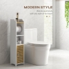 Mobile Bagno Salvaspazio - 3 Ante, 2 Cassetti, Bianco E Grigio - 136x33x15 Cm - ProBache - Foto 5