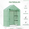 Outsunny Invernadero De Jardín 4 Estantes – 141x72x191 Cm, Cubierta PE, Puerta Enrollable (Protege Tus Plantas)