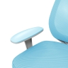 Vinsetto Sedia Ufficio Ergonomica Bianca E Azzurra - Altezza Regolabile, Braccioli Sollevabili, Girevole, Carico 136 Kg