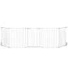 PawHut Barrière De Sécurité Chien Pliable 4 Panneaux - 207,5 Cm Blanc Avec Pieds Antidérapants