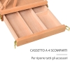 Scrivania con cassetto legno e bianco 81,5x40x77 cm