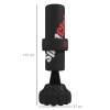 Sac De Frappe Autoportant Gonflable 140-205 Cm - Punching Ball Avec Pompe Et 2 Balles Réflexes Pour Entraînement Boxe