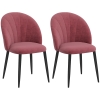 MOBILI 2G - Set 2 Sedie moderne Design imbottite similpelle marrone 50x62x81