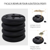 Poids De Lestage Pour Tente Pliante - Lot De 4 - 15 Kg Chacun - Fonte, Résistant - Fixation Sécurité Contre Le Vent