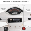 Vespa Scooter électrique Enfants - HOMCOM - 6 V, Musique, Klaxon, Phare, 2 Roues Auxiliaires - PP Et Métal - 108x49x75cm - Rose