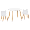 HOMCOM Ensemble Table Et 2 Chaises Enfant Princesse Rose - Bois MDF Design Couronne