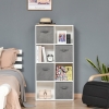 Estantería De 8 Cubos Estilo Granja - Madera, 62 Pulgadas De Ancho, Color Azul Marino, Multifuncional