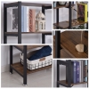 Étagère Bibliothèque HOMCOM 6 Niveaux Avec 2 Tiroirs Tissu - 150 Cm Haut, Aspect Bois Blanc, Rangement Salon Bureau