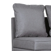 Fauteuil Convertible HOMCOM 3 En 1 - Lit D'appoint, Chauffeuse - Gris Foncé - 150 Kg Max
