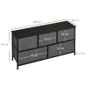 Commode Meuble De Rangement Avec 5 Tiroirs Non-tissés 100 X 30 X 54 Cm Cadre 0783501200314