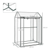 Mini Serra Da Balcone Con 2 Porte Avvolgibili E Copertura In Pe Outsunny M24024832