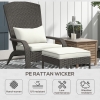 Poltrona da giardino in rattan in vimini colore naturale con