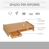 Supporto per monitor con cassetti in MDF rovere Sonoma