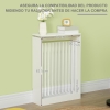 Cubrerradiador Con Estante HOMCOM 152x19x81 Cm - MDF Blanco, Diseño Listones, Protección Y Decoración