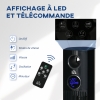 HOMCOM Ventilateur Colonne Oscillant 70° Avec Télécommande - 3 Vitesses, 3 Modes, Minuterie 12h - Noir - Aromathérapie