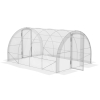 Serre De Jardin 12 M² - Serre Tunnel 4 X 3 X 2 M Porte 2 Grandes Fenetres Enroulables Maillees Acier Galvanise Pe Blanc 68d2af1851e318f24e3d541c