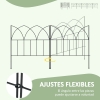 Relaxdays Set De 30 Vallas Decorativas Para Jardín, Cercado Para Huertos, Vallado Altura 30 Cm, Largo 20 M, Con Estacas, Blanco