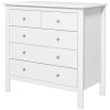 HOMCOM Witte Ladekast, Dressoir, geruisloos openen/sluiten, kantelbeveiliging, 79 x 39,5 x 80,5 cm