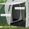Tente Pop Up Outsunny 3 Places - Imperméable - Montage Instantané - 2.5x1.94x1.6m