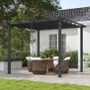 Copertura Retrattile Per Gazebo Outsunny - Tetto In Poliestere UV30+, 286x245 Cm, Grigio - Foto 6