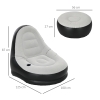 Outsunny Inflatable Chair and Footstool for Gaming, Reading, Watching