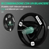 Set 2 Dischi Pesi Da 5 Kg Ciascuno - Rivestimento In Gomma, Foro 5 Cm Per Bilanciere, Con Impugnature Manuali
