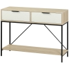GIANTEX Tavolo consolle a 2 livelli, 120 x 30 x 80,5 cm, effetto
