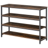 Mellingcasa Libreria Industriale A 4 Ripiani – Scaffale In Metallo E Truciolato, Marrone Rustico, Capacità 31,8 Kg A Ripiano, Per Libri E Oggetti - 2