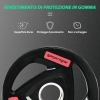 Set 2 Dischi Pesi Olimpici SPORTNOW 5 Kg L'uno – Ghisa Rivestita In Gomma, Foro 5 Cm