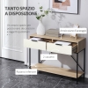 Tribesigns Tavolo consolle 120 × 30 × 85 cm, moderno specchio corridoio con spazio di archiviazione, consolle sottile, credenza, divano per soggiorno, corridoio, camera da letto, argento