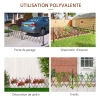 Outsunny Barrière Extensible rétractable barrière de sécurité avec