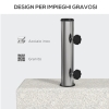 Supporto Per Ombrellone Da Ringhiera Fixirons (2 Pezzi): In Acciaio Inox Per Balconi E Terrazzi, Regolabile