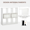 Homcom Libreria Di Design Moderno 4 Ripiani Legno Naturale E Bianco, 60x24x148cm - Foto 7