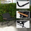 Outsunny Sedia Da Campeggio Pieghevole In Tessuto Oxford 600D – Portabicchieri E Tasca, Portata 120 Kg, 94x62x110 Cm, Blu