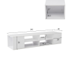 Mobile TV a Parete con Luci LED Bianco 98,5x30x60,5 cm