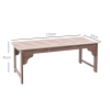 Banc Jardin 2 Places Outsunny - Bois Pin Massif 132cm | Assise Lattes Drainage