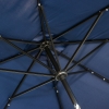 Parasol Droit Outsunny 3x2m - LED Solaire, Inclinable, Acier, Polyester