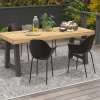 Outsunny Set Salotto da Giardino da 4 Pezzi, con Divanetto da Esterno a 2 Posti con Schienale Regolabile, 2 Sedie e Tavolo da Caffè in Vetro, Set di